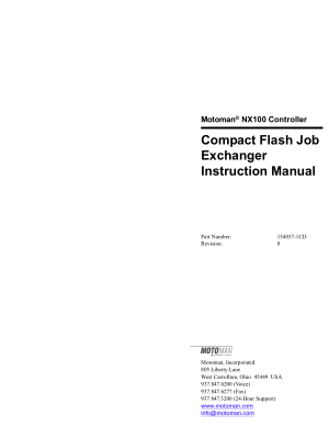 Motoman NX100 Compact Flash Job Exchanger Instruction Manual