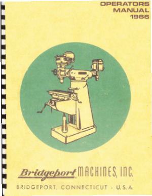 1966 Bridgeport Operators Manual