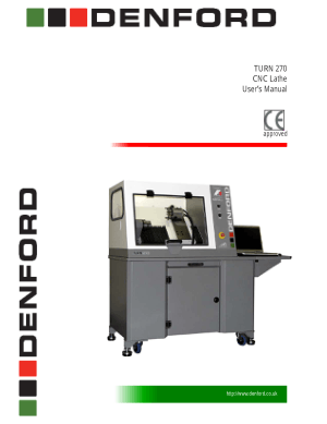 Denford TURN 270 CNC Lathe Users Manual