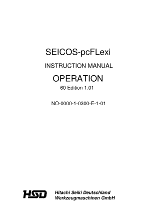 SEICOS-pcFLexi Instruction Manual Operation