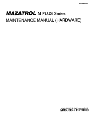 MAZATROL M PLUS Series Maintenance Manual