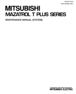 MITSUBISHI MAZATROL T PLUS Maintenance Manual