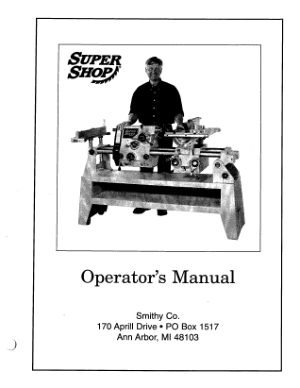 Smithy SuperShop Operator Manual