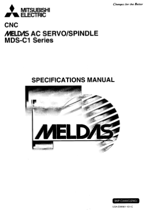 Mitsubishi CNC MELDAS AC Servo Spindle MDS-C1 Series Specification Manual