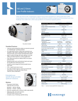 Hardinge 160 and 210mm Low-Profile Indexers