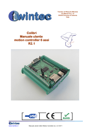 Twintec Colibri Manuale utente motion controller 6 assi R2.1