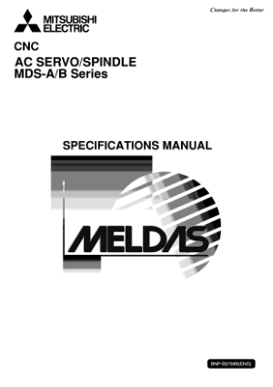 Mitsubishi CNC AC Servo Spindle MDS-A B Series Specification Manual