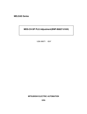 Mitsubishi CNC MELDAS AC Spindle PLG Adjustment Procedures MDS-CH-SP Series