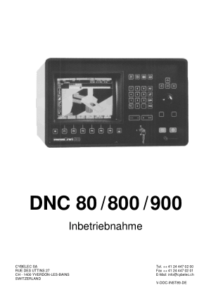 Cybelec DNC 80 800 900 Inbetriebnahme