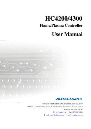 HC4200 4300 Flame Plasma Controller User Manual
