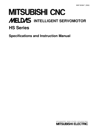 Mitsubishi CNC MELDAS Intellegent Servomotor HS Series Specifications