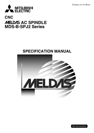Mitsubishi CNC Meldas AC Spindle MDS-B-SPJ2	Specification Manual