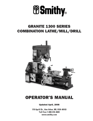 Smithy GRANITE GN1300 Series Manual