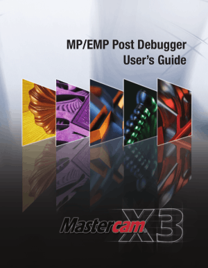 Mastercam X3 MP-EMP Post Debugger User Guide