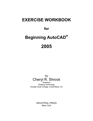 EXERCISE WORKBOOK for Beginning AutoCAD
