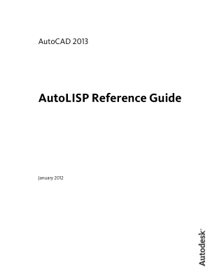 AutoCAD 2013 AutoLISP Reference Guide