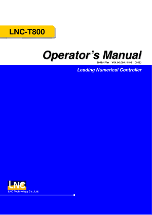 LNC-T800 Operator Manual