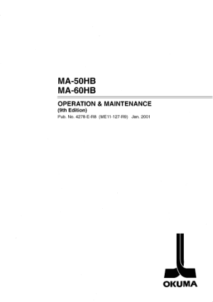 Okuma MA-50-HB Operation Maintenance Manual