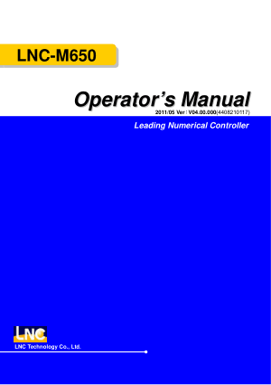 LNC-M650 Operator Manual