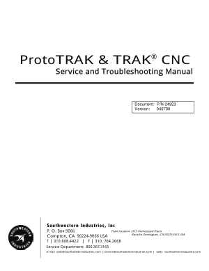 ProtoTRAK TRAK CNC Service and Troubleshooting Manual