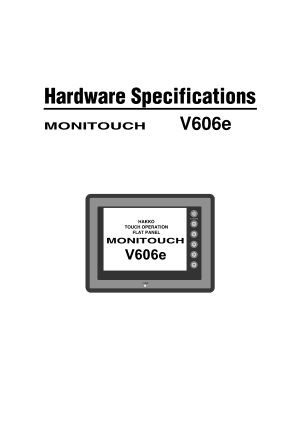 Hakko Monitouch V606e Hardware Specifications