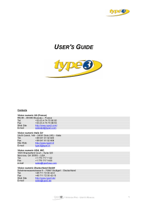 Type3 User Manual version Pro
