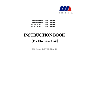 SMTCL CAK50 Instruction Book for Electrical Unit FANUC 0i Mate-TD