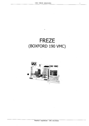 Boxford 190 VMC FREZE Programming Manual
