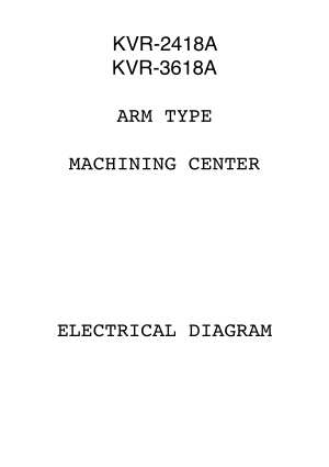 Kent USA KVR-2418A Electrical Manual