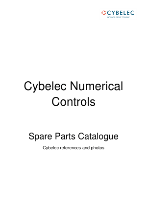 Cybelec Numerical Controls Spare Parts Catalogue