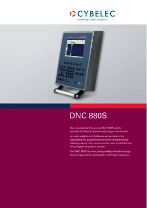 Cybelec DNC 880S de Catalogue