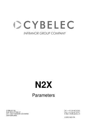 Cybelec N2X7E Parameters