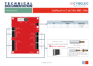 Cybelec Input Output List for CybTouch 6 C (610io SBC-10A)