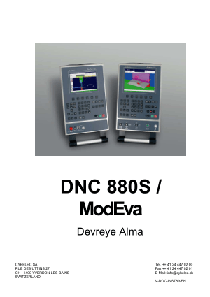 Cybelec DNC 880S ModEva Devreye Alma