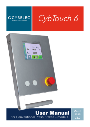Cybelec CybTouch 6 User Manual for Conventional Press Brakes – model C