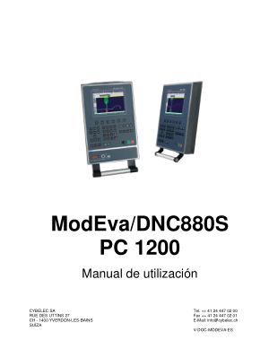Cybelec ModEva/DNC880S PC 1200 Manual de utilización