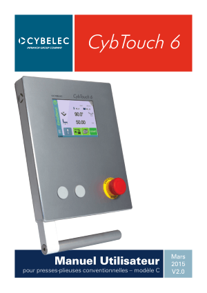 Cybelec CybTouch 6 Manuel Utilisateur pour presses-plieuses conventionnelles – modèle C