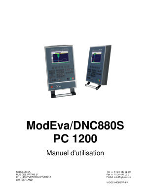 Cybelec ModEvaDNC880S PC 1200 Manuel dutilisation