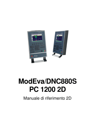 Cybelec ModEvaDNC880S PC 1200 2D Manuale di riferimento 2D