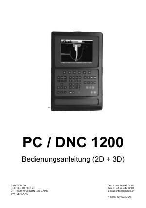 Cybelec PC DNC 1200 Bedienungsanleitung (2D + 3D)