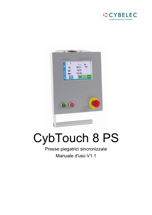 Cybelec CybTouch 8 PS Presse piegatrici sincronizzate Manuale duso V1.1