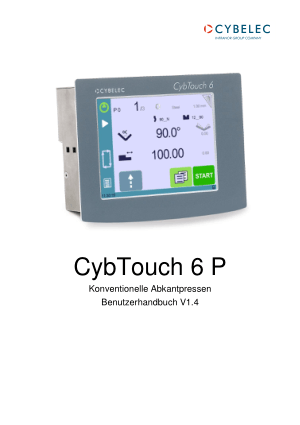 Cybelec CybTouch 6 P Konventionelle Abkantpressen Benutzerhandbuch V1.4