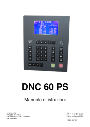 Cybelec DNC 60 PS Manuale di istruzioni