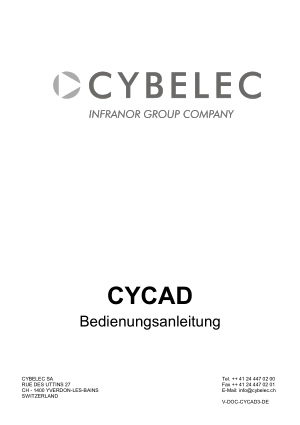 Cybelec CYCAD Bedienungsanleitung