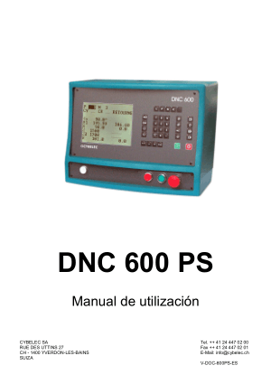Cybelec DNC 600 PS Manual de utilización