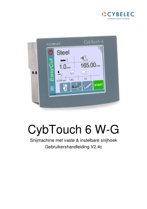 Cybelec CybTouch 6 W-G Snijmachine met vaste