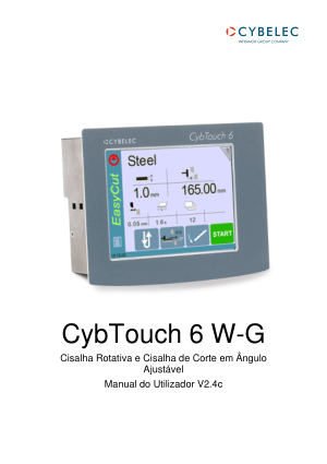 Cybelec CybTouch 6 W-G Cisalha Rotativa e Cisalha de Corte em Ângulo Ajustável Manual do Utilizador V2.4c