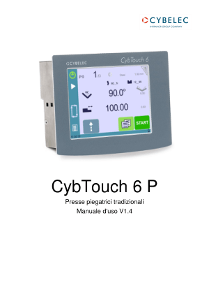 Cybelec CybTouch 6 P Presse piegatrici tradizionali Manuale duso V1.4