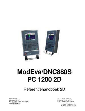 Cybelec ModEvaDNC880S PC 1200 2D Referentiehandboek 2D