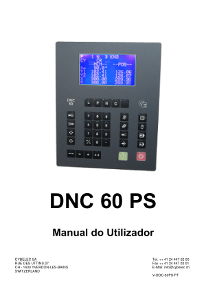 Cybelec DNC 60 PS Manual do Utilizador